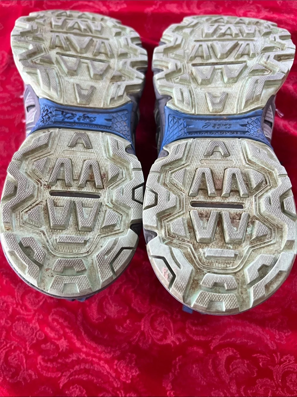 ASICS GEL-Venture 7 Trail Running Shoes Gray Blue Womens 8.5 Wide Hiking